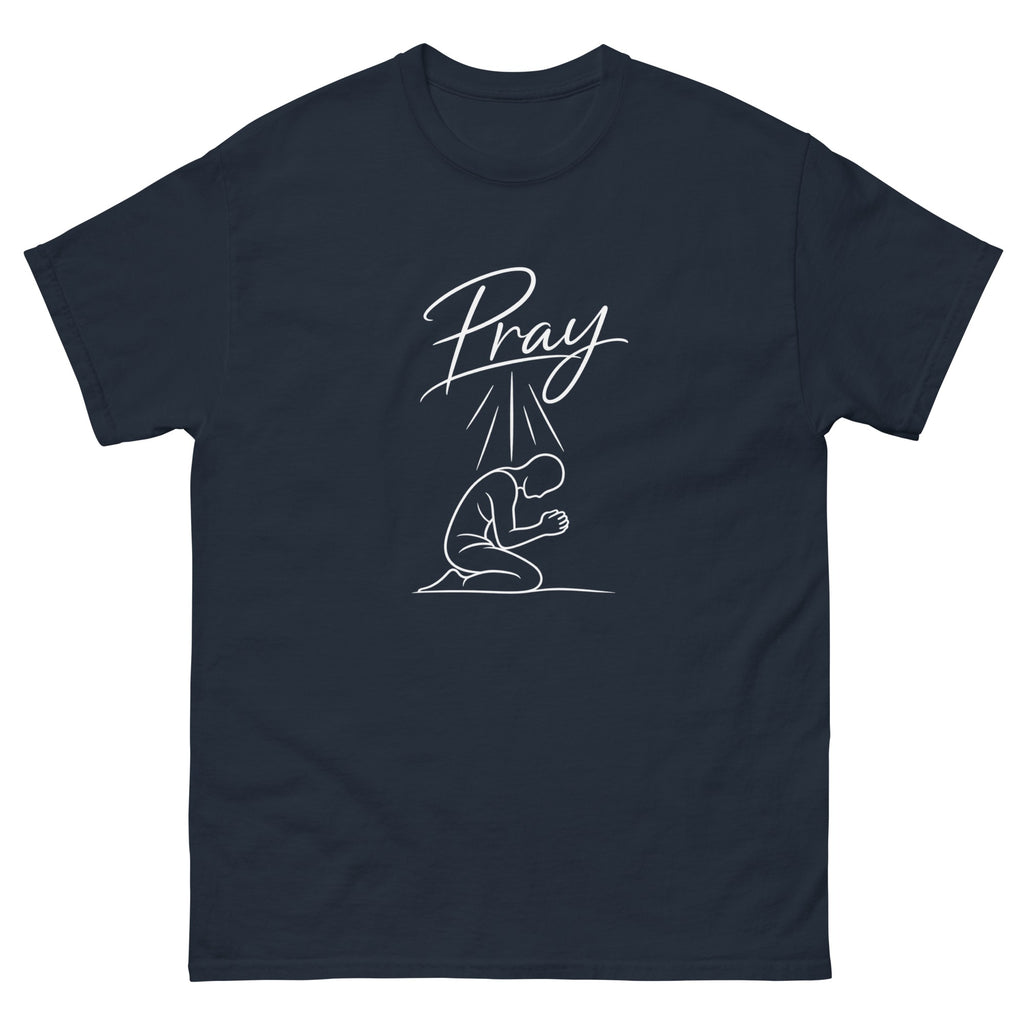 Navy Pray t-shirt, front