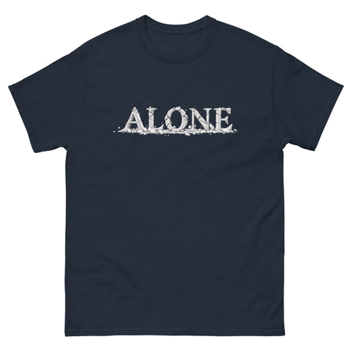 Navy Alone t-shirt, front