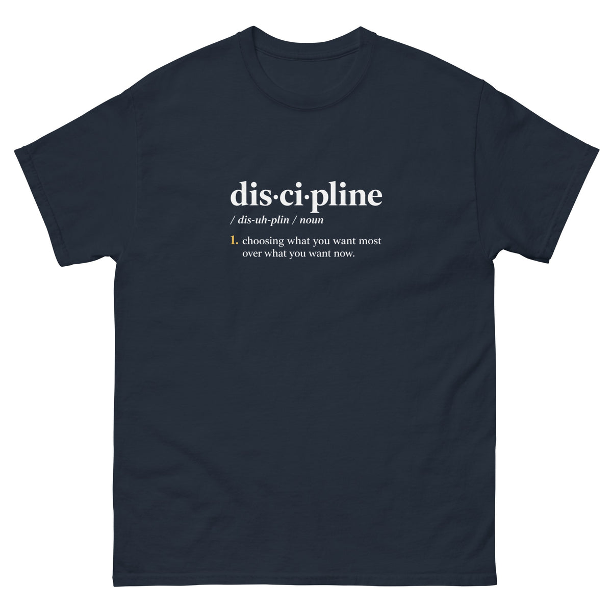 Navy Discipline Definition t-shirt, front